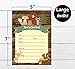 50 Cute Rustic Woodland Forest Animals Baby Shower Invitations and Envelopes (Large Size 5x7) - Baby Shower - Birthday Party - Any Occasion - Fox, Hedge Hog, Deer, Squirrel, Raccoon, Bear