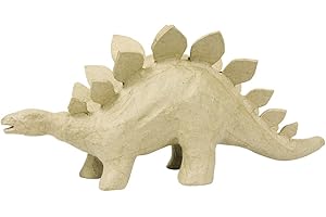 Décopatch - Ref SA123O - Stegosaurus - Papier Maché Object to Decorate - 32 x 9 x 15cm - Decorate Papers & PaperPatch Glue, Glitter, Paints