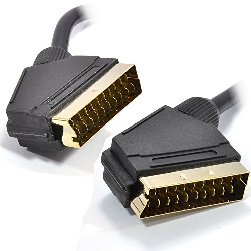 kenable Scart Cable 21 pins Connected Black Lead Gold Connectors 1.5m (~5 feet) - Thumbnail 3