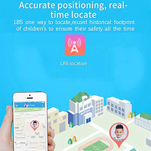 Choosebuy❤️ Kid Smart Watch, IPS Color Screen SIM Card Smart Wristwatch SOS/LPS Locator Tracker/Remote Monitor Anti-Lost Smartwatch Bracelet for Kids (Blue)