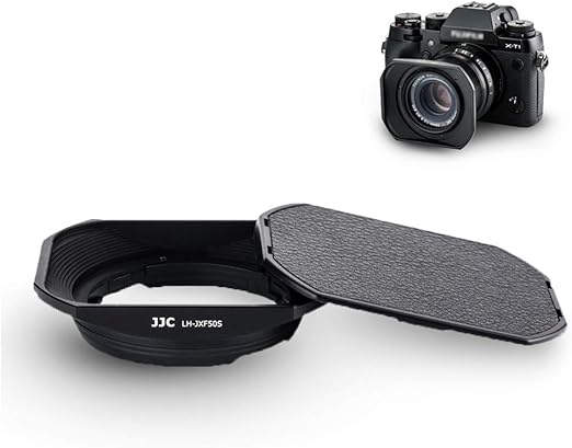 Amazon Com Jjc Lens Hood Shade Camera Bayonet Hood For Fuji Fujifilm Fujinon Xf 50mm F 2 R Wr Lens With A Hood Cap Aluminum Alloy Black Camera Photo