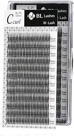 Eyelash Extension BL W Volume Lash C Curl Thickness 0.25mm (0.25X12mm)