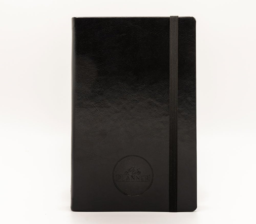 Life Planner Motivational Diary Made in Italy | 12 Month Agenda | January to December 2024 | Weekly and Monthly Planner | Spaces Dedicated to Thoughts and Reflections (Classic Black, Small)
