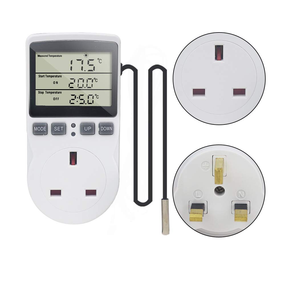 KETOTEK Digital Thermostat Plug Socket Temperature Controller 220V with Sensor Probe - Image 4