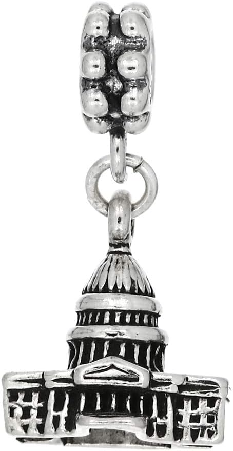 LGU Sterling Silver Dangling Capitol Building European Style Bead