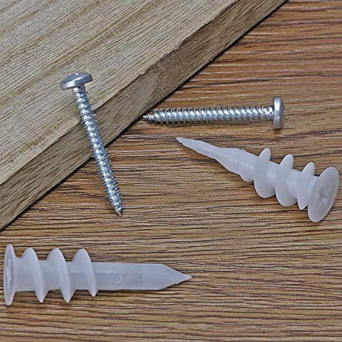 Self Drilling Drywall Anchors and Screws Set of 20 8 x 11/4 Inch