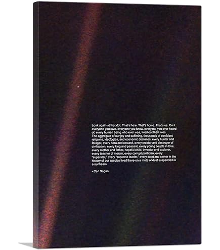 The Pale Blue Dot Photo - Carl Sagan - NASA Photo - Framed Space Decor ( WBF029) (20cm x 25cm) : Carl Sagan The Pale Blue Dot Photo - Carl Sagan - NASA Photo - Framed Space Decor ( WBF029) (20cm x 25cm) : Carl Sagan