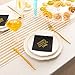 Crisky 30th Birthday Disposable Napkins Black and Gold Dessert Beverage Cocktail Cake Napkins 30th Birthday Decoration Party Supplies for Man Making Great Since 1995, 50 Pack 4.9