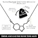 Serotonin Molecule Silver Alloy Necklace by Silver Phantom Jewelry
