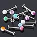 PiercingJ 16G Labret Monroe Lip Ring Stainless Steel Barbell UV Ball Spike Cubic Zirconia Star Heart Internal Thread Piercing Jewelry