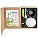 Drink Matcha Brown Tea Gift Box Set - Matcha Tea Ceremony Gift Set - with Organic Ceremonial Matcha Green Tea 1 Ounce Tin Can, a Bamboo Whisk, a Ceramic Whisk Holder, a Matcha Bowl and Bamboo Spoon.