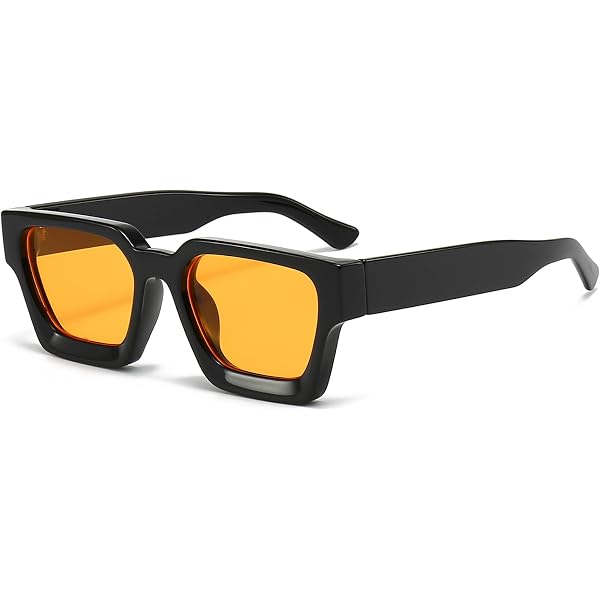 Amazon.com: Retro Square Sunglasses for Women Men Trendy Narrow