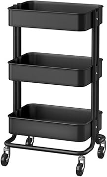 Amazon Com Raskog Home Kitchen Storage Utility Cart Black Home