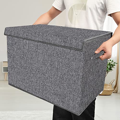 VERONLY Large Toy Box Chest Storage with Lid Kids Collapsible Toy