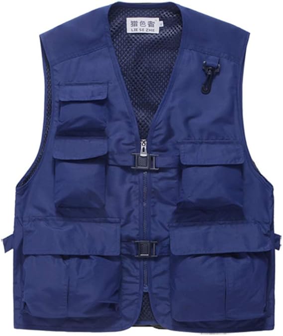Hombres Chaleco Exterior con Multibolsillos Vest para