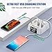 Alarm Clock with USB Charger UL Listed - Alarm Clock Charging Station Dock with 2 AC Outlets and 3 USB Ports Surge Protector, 6ft Extendsion cord, USB Bedside Alarm Clock For Bedrooms Home Dorm Hotel
