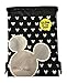 Disney Mickey Mouse Glow in the Dark Drawstring Backpack with Bonus Wristlet Wallet (Silver)