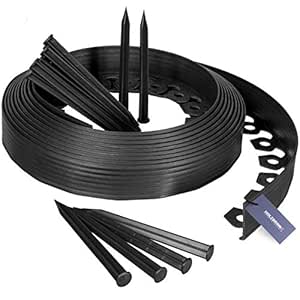 HOLZBRINK Delimitador de Jardín para Céspedes Cinta Elástica PVC ...