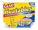 Glad Heatables with Lids, Reusable Aluminum Cooking & Storage Containers, Conventional & Microwave Oven Safe, Dishwasher Safe, Large, Pack of 4