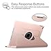 Fintie iPad Air 2 Case - 360 Degree Rotating Stand Case with Smart Cover Auto Sleep / Wake Feature for Apple iPad Air 2 (iPad 6) 2014 Model, Rose Gold