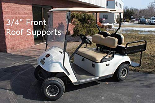 Doorworks Hinged Door Golf Cart Enclosures - EZGO TXT 94-13 Marine Vinyl Cart Cover, Swinging Hard Doors, 4 Sided, Zippered Drivable Golf Cart Cover Fits Golf Bags, Utility Box, Rear Facing Seat