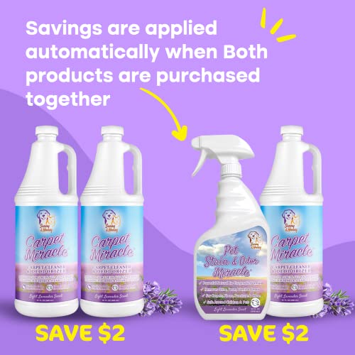 Carpet Miracle Carpet Cleaner Solution Shampoo for Machine Use, Deep Stain Remover and Odor