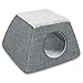 2-in-1 Cat Bed and Cave - with Plush Lining by Best Pet Supplies, Medium, Grey