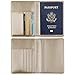 GDTK Leather Passport Holder Cover Case RFID Blocking Travel Wallet (Gold)