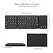 Foldable Bluetooth Keyboard, Vive Comb Dual Mode Bluetooth & USB Wired Rechargable Portable Mini BT Wireless Keyboard with Touchpad Mouse for Android, Windows, PC, Tablet-Black