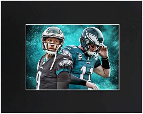 Philadelphia Eagles NFL 2018 Super Bowl Champions Nick Foles Carson Wentz Football Team Art Print Picture Mini poster Prints Picture Photograph Gift Wall Decor Display 8x10 with Matted