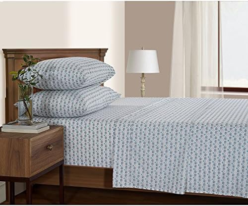 Serendipity 200-Thread-Count Printed Percale Sheet Set - Full Size, Elephant