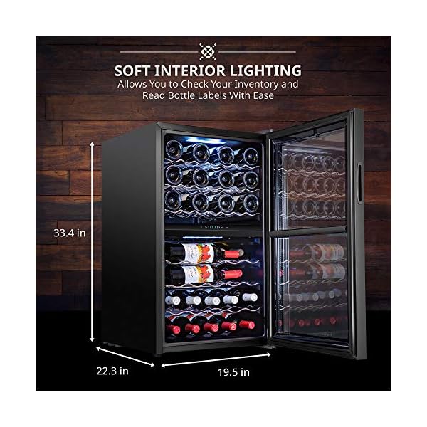 Ivation-43-Bottle-Dual-Zone-Wine-Cooler-Refrigerator-wLock-Large-Freestanding-Wine-Cellar-For-Red-White-Champagne-Sparkling-Wine-41f-64f-Digital-Temperature-Control-Fridge-Glass-Door-Black
