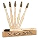 Panda Bambu’s Premium Quality Bamboo Toothbrush | Natural Soft Plant-Based Bristles | Ergonomic Moso Bamboo Handle | 100% Sustainable Packaging | Toothbrush for Adults and Teenagers | Pack of 4