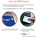 SlimFold Minimalist RFID Wallet - Thin, Durable, and Waterproof Guaranteed - Made in USA - MICRO Size Black with Orange Stitching