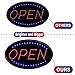 T-SIGN Open Sign,19x10 Inches Neon Open Sign with 3 Lighting Modes Led Open Signs for Business, Stores, Bars, Shops, Including Business Hour Sign and Suction Cup Hook