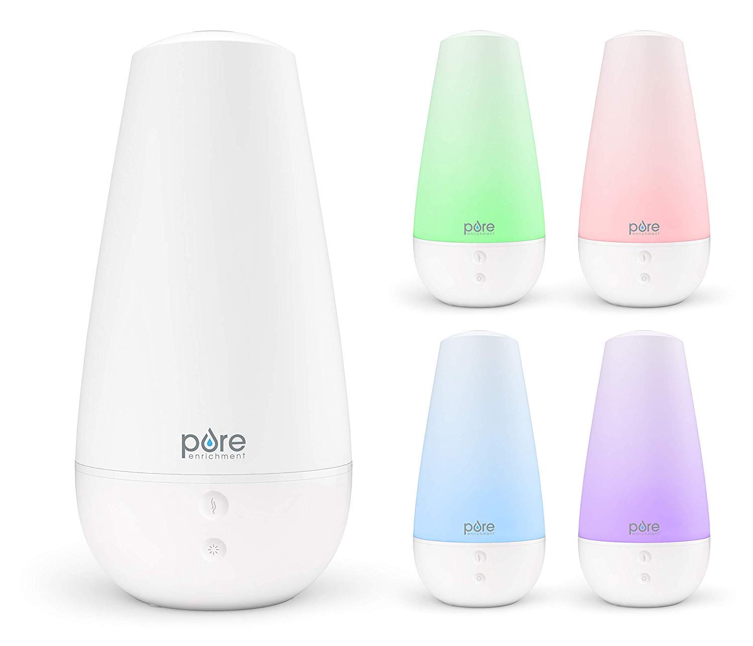 Pure Enrichment PureSpa XL - 2L Ultrasonic Cool Mist Humidifier & Essential Oil Diffuser, Powerful Mist Coverage Up to 350 sq ft for 50 Hrs, Soft Color-Changing Lights and Quiet Operation