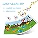 Disposable Stick-on Placemats 40 Pack for Baby & Kids Table Topper Disposable, Toddler Placemats in Reusable Pouch 12