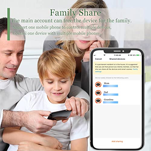 Smart Light Switch USEELINK Single Pole Smart Switch, Works with