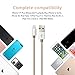 iPhone Cable BULESK 3Pack 10FT Nylon Braided Lightning to USB iPhone Charger Cord for iPhone 7 Plus 6S 6 SE 5S 5C 5, iPad 2 3 4 Mini Air Pro, iPod - Gold & Silver