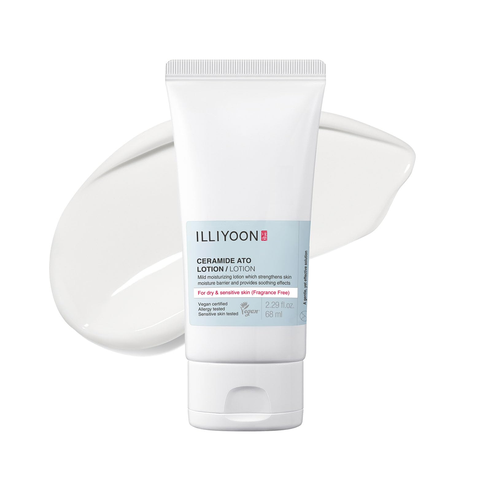 ILLIYOON Ceramide Ato Lotion 68ml(2.3fl.oz) | Strengthening and restoring skin barrier with Soy Ceramide for Dry & Sensitive Skin | Gentle moisturizer for Infants and Adults | Vegan | Fragrance Free — image 1