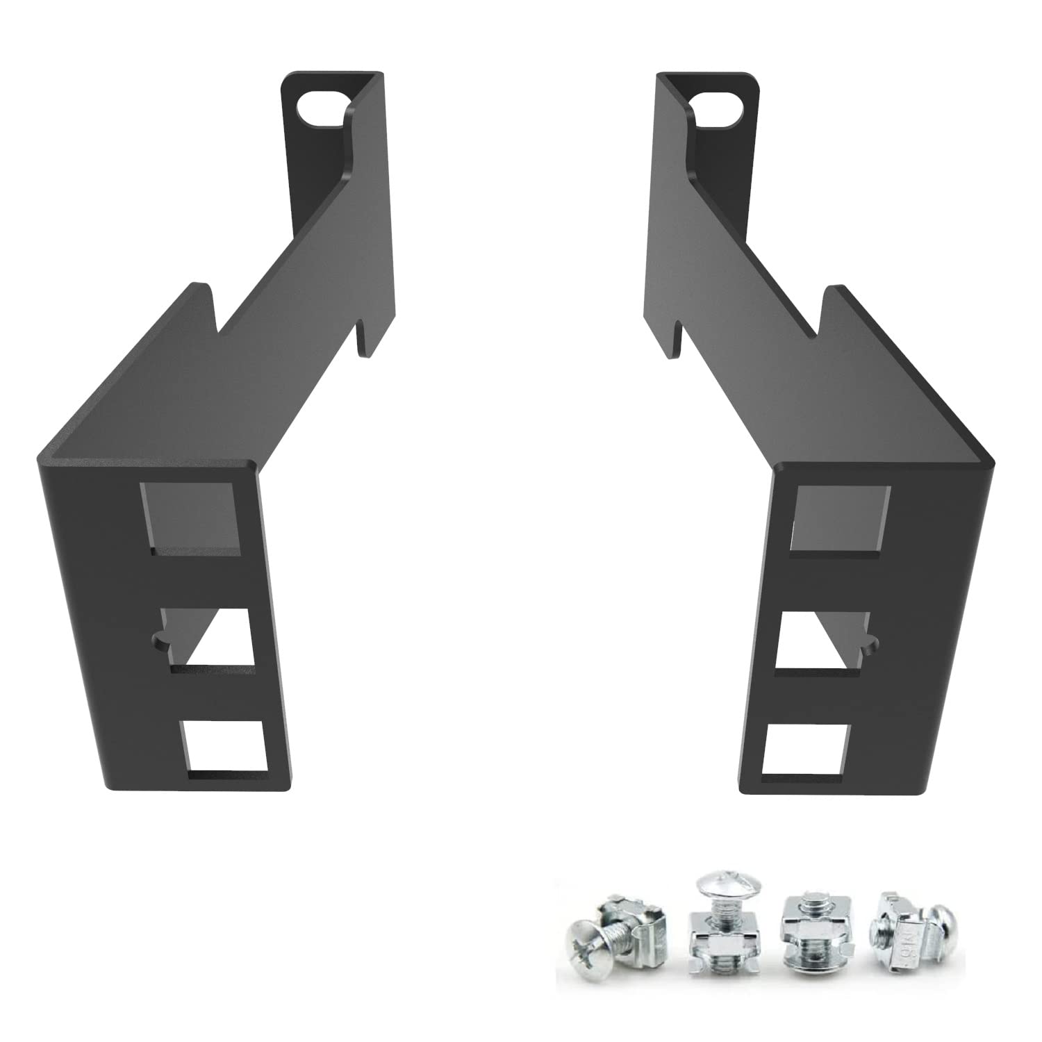 Jingchengmei 1U Server Rack Depth Extender - 4-Inch Deep -Recessed Rack Mount Adapter Kit for Network Rack (1UEXB) — image 1