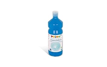 PRIMO Schulmalfarbe Tempera-Farbe für Kinder, 1000 ml Flasche mit Dosierverschluss (ultramarinblau)