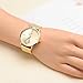 Women Mesh Watch Gold Analog Quartz Movement Simple Design Dress Watch Thin Case Stainless Steel Strap Waterproof Magnetic Ladies Luxury Wrist Watch (Gold)