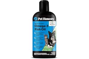 Omega 3 Fish Oil for Cats & Dogs (16oz), Wild Caught Omega 3 Fish Oil for Dogs Skin and Coat Supplement, Supports Shedding, S