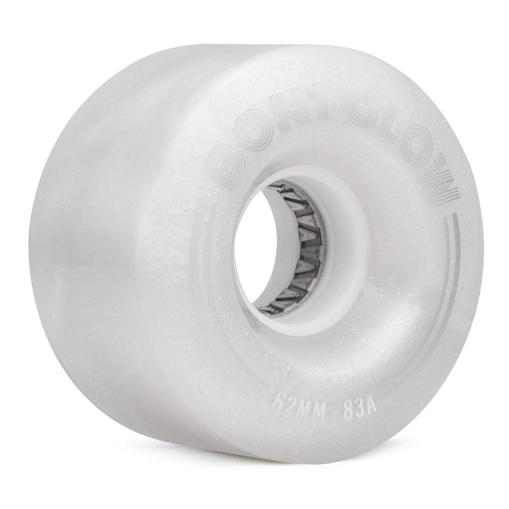 Bont Glow Light Up LED OUTDOOR Roller Skate Wheels – 62x35mm 83A | Pack of 4 | For Street and Recreational Skating (Pearl White)