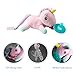 Hombae Baby Pacifier Holder Stuffed Animal for Baby Girls :: Infant Soothie Pacifier and Teether Holder with Clip + Velcro Plush Toy :: Plus 2 Pacifiers, BPA-Free, Pink Unicorn