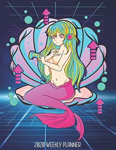 2020 Anime Weekly Planner dated with to do notes: Dated calendar with to do list Manga Mermaid Gamer theme