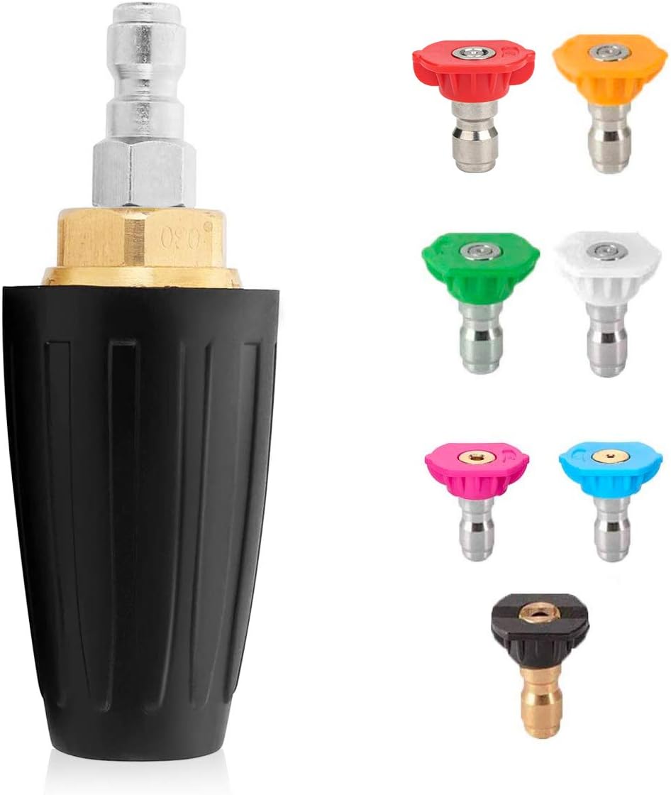 Allnice Pressure Washer Tips, 4000PSI 360° Rotating Turbo