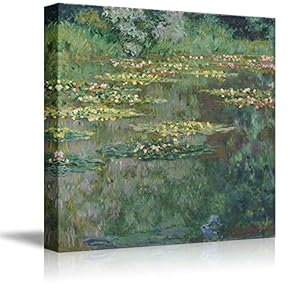 Water Lily Pond by Claude Monet - Canvas Print Wall Art Famous Painting Reproduction - 12" x 12"