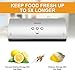 Vacuum Sealer, Sancusto Automatic Food Sealer Machine with vacuum seal Bags, Multi-modes for Dry, Moist Food and Container Sealer Silver